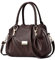 NICOLE & DORIS Frauen Tasche Elegante Handtaschen Damen Designer Shopper Schultertaschen PU Leder Henkeltasche Umhängetasche Mode Satchel Handtasche mit Vielen Fächern Kaffee