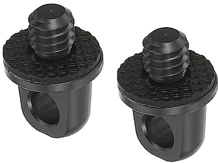 PATIKIL 1/4 Kamera Hals Riemen Schrauben Halter 2 Pack Schnelle Montage Kamera Schrauben mit Gummi Unterlegscheibe für Handgelenk Schultergurte Riemen Schwarz
