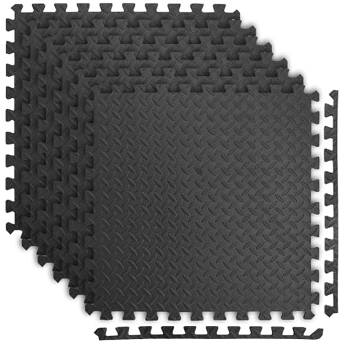 Art3d Eva Puzzle Übungsmatten, 1,27 cm Dicker Schaumstoff, ineinandergreifende Fliesen für Fitnessstudios, Bodenbeläge, Workout, Fitnessgeräte, 6 Stück