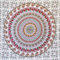 MOMOMUS Wandteppich Mandala - Stoff, Bunt, Orientalische Design- Ideal als Wandtuch Mandala, Wandbehang und Wandteppich Boho- Weiß-Braun, 135x210 cm