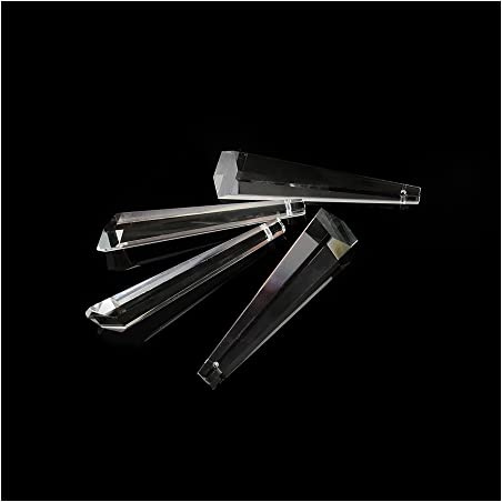 Kronleuchter Kristall Prismen Anhänger 63mm/76mm Hexagon Tropfen Glas Eiszapfen Kristallprisma Anhänger Kronleuchter Teil (Size : 63mm 10pcs)