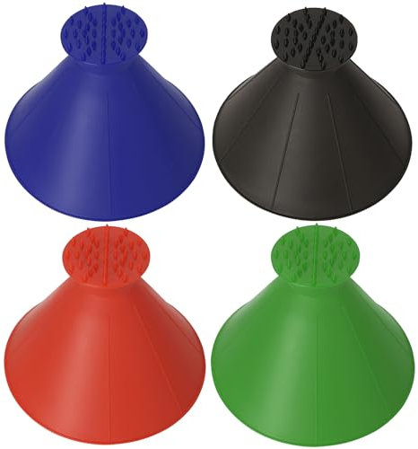 Bohue Magische Eiskratzer für Auto-Windschutzscheibe, professionelle Schneeräumung, Schaufel, Werkzeug, Winterzubehör, kegelförmiger Schneeräumer mit Trichter, 4 Stück