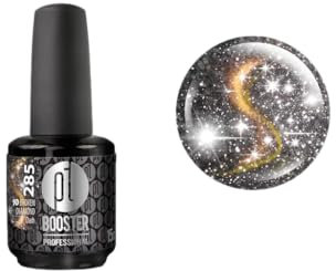 Platinum - Premium Gel UV Nagellack extra langanhaltend für UV- und LED-Lampe - BOOSTER Color Gellack 400 Farben - Nail Polish schnelltrocknend - Gelnagellack 15ml No.285 schwarz/gold glitzer
