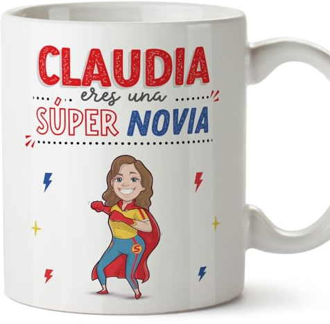 MUGFFINS Tazas Personalizadas para NOVIA - En Español - ¡Eres Súper! - 11 oz / 330 ml - Regalo personalizable original y divertido