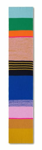 Oilily Aya Knitted Scarf Multi Stripe Spectrum Blue