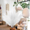 Ziamzra 6 Stück Pampasgras Kunstblumen Deko Pampasgras Groß 110cm Pampasgras Künstlich Trockenblumen Getrocknete Blumen Boho Deko Kunstblumen Pflanzen für Wohnzimmer Hochzeit Büro Schlafzimmer(Weiß)