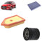 Kit tagliando 3 filtri per Ford Fiesta VII 1.0 Ecoboost Hybrid 2017+