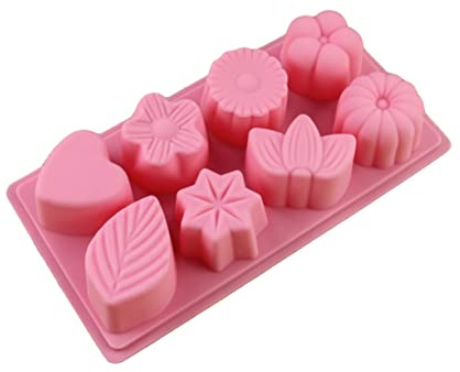 ABOOFAN Flower Shaped Cake Mold Giant Cupcake Mould for Baking Silicone Molds for DIY Candy Cavity Random