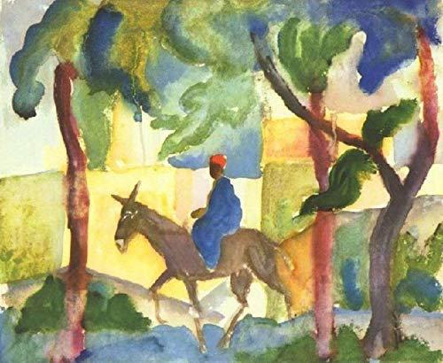 Toperfect Ölgemälde auf Leinwand, 9 berühmte Wandkunst, Eselmann August Macke -05, €50-2000, handgemalt von Lehrern der Kunstakademien