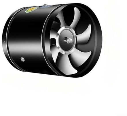 Lioaeust Extractor Fan,200mm High Extraction Capacity, Smoke Extractor Duct Fan 7 Pieces Of Metal Reinforced Wind Blades(black)