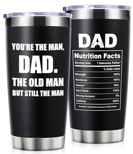 Dad Gifts from Daughter, Son - Ideal Gifts for Dad, Travel Mug 20 OZ Tumbler Presents for Dads, Funny Mug for Dads Gift