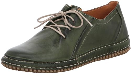 Gemini Damen Schnürschuh Halbschuh weiches Leder Wechselfußbett 336468-02, Größe:41 EU, Farbe:Grün