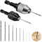 2 portabrocas de aleación de aluminio con 10 brocas helicoidales (0,8-3,0 mm), mini taladro de mano, portabrocas sin llave para madera, plástico, joyería, modelismo, perforación de bricolaje