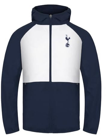 Tottenham Hotspur FC Official Football Gift Mens Shower Jacket Windbreaker White Large