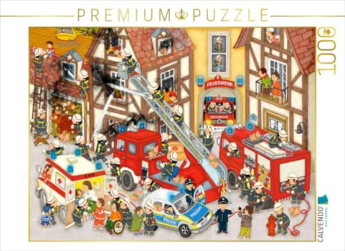 CALVENDO Puzzle Feuerwehr in Meinem Dorf | 1000 Teile Lege-Größe 64 x 48 cm Foto-Puzzle für glückliche Stunden