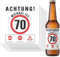 Bieretiketten personalisiert 70. Geburtstag Männergeschenk Bier Geschenk für Männer Geburtstagsgeschenk Flaschenetikett Bierflaschen Etiketten 6 Stück | 9x9 cm