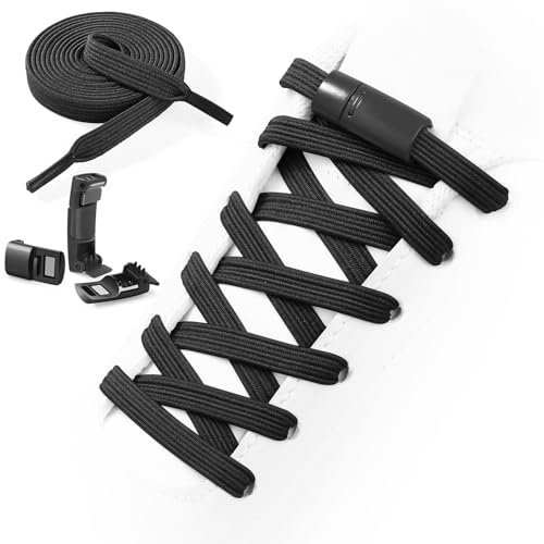 Shecret Cordones Elásticos, Cordones con Cierres Magneticos Metal, Cordones Elásticos Sin Nudo, Cordones Universales Ajustables para Zapatillas de Deporte, Zapatos Deportivos, Niños y Adultos