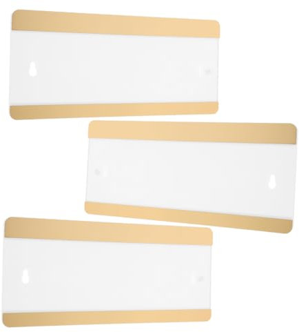 OSALADI 3 Pièces Carte départementale nom pendaison panneau d'avertissement de porte plaque signalétique de porte panneau d'avertissement de bureau Acier inoxydable Doré