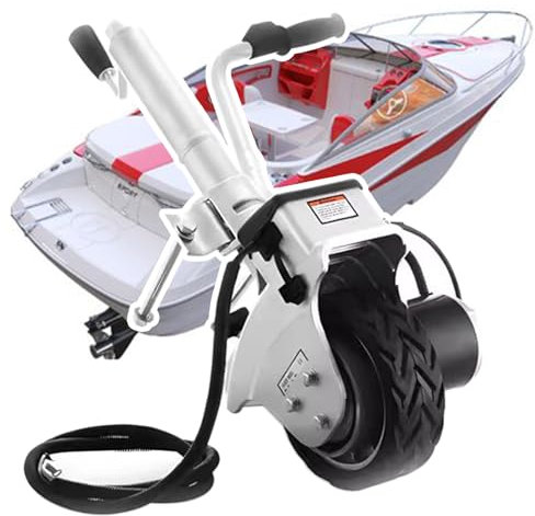 UKDUANWEI Remorque électrique Dolly, capacité de 5000lbs, 350W 12V, Vitesse 22ft/Min, Pneu en Caoutchouc, pour remorques, caravanes, Bateaux