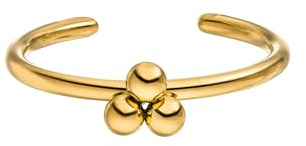 Purelei® Anello da donna regolabile con 3 sfere – acciaio inossidabile placcato oro 18 carati – design minimalista – sfere da 3 mm – anello impilabile per uso quotidiano – oro/argento/oro rosa