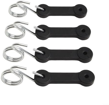 Cinghie elastiche in gomma per attacco tosaerba, confezione da 4 pezzi, con ganci a molla