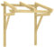 Auvent de Porte d'entrée, Marquise de Porte Extérieur 100x100x80 cm Bois de pin Massif imprégné