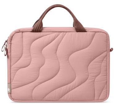 tomtoc Laptoptasche 14 Zoll, Puffy Laptop Tasche für Damen, Leichte Laptoptasche für 14 Zoll MacBook Pro M5 Pro/Max M4, Modische Laptophülle Arbeitstasche Aktentasche Handtasche für Tägliches Pendeln