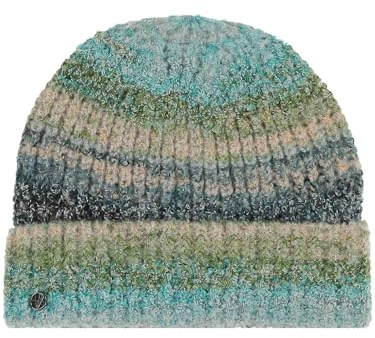 LOEVENICH Elastische Beanie | Buntes Strickmuster | OneSize | Damen Wintermütze