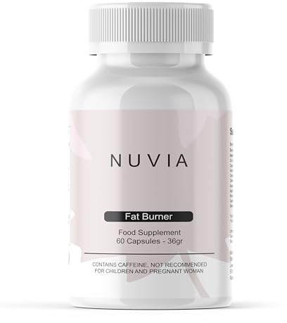 Nuvia Fat Burner - Weight Management Support - 60 Vegetarian Capsules Contains Caffeine - Manufactured in the UK - No Addictives - Slim Warriors