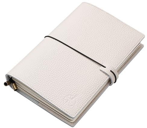 Wanderings A5 Travelers Notebook mit Fächern, Oat – Leder Journal, 6 x 8,5 / 15 x 22 cm. Nachfüllbares Reisetagebuch, Robust Genug, um Alle Abenteuer des Lebens Festzuhalten. 120 GSM Blanko Einlagen