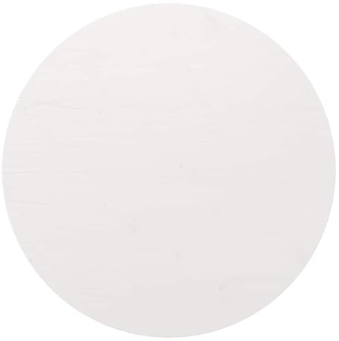 Foknhdi Tischplatte rund 90 cm Weiß Massivholz Kiefer 2,5 cm dick Modernes Design Robust & Langlebig für Esszimmer Küche Wohnzimmer Balkon