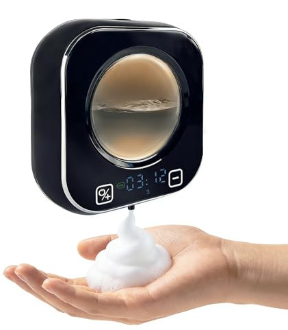 Seifenspender Automatisch Wandmontage, 320ML Elektrischer Seifenspender Wandbefestigung mit USB C Wiederaufladbar Flüssigseifenspender mit Sensor für Bad, Küche, Büro