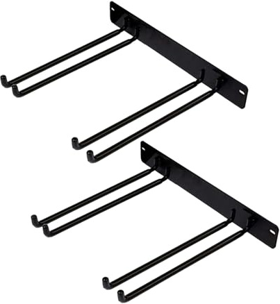 LOVIVER 2Pcs Folding Chair Storage Rack Broom Organizer Garage Garden Tool Organizer Heavy Duty Practical Wall Mount for Ladder Rake