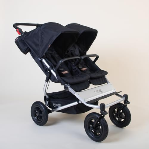 Mountain Buggy Duet Zwillingswagen Geschwisterwagen Heritage V4 Kinderwagen Caviar Schwarz