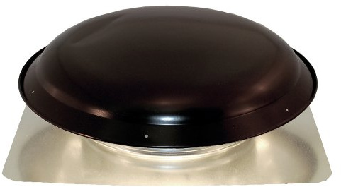 Ventamatic VX25BLK Static Galvanized Steel Dome and Flange Roof Vent, Black