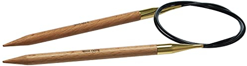 KnitPro K35345 Rundstricknadel, Birkenholz, Beige, 100 cm x 8 mm