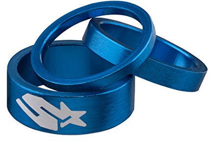 Spank Headset Spacer kit 3pcs/Set Vorbauten, Blue, One Size