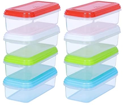 ARSUK Petit Pot Conservation Bébé 250 ml, Récipient pour Aliments Bébé en Plastique - Petits Contenants Alimentaires Hermétiques avec Couvercles - Sans BPA, Étanche et Micro-ondables (Lot de 8)