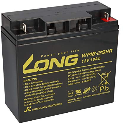 Kung Long WP18-12SHR Batterie PB au plomb 12 V avec 18 Ah avec connecteur à vis M5 181 x 76 x 167 mm