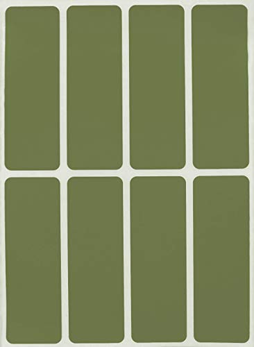 Royal Green 7.5cm x 2.5cm Labels for File folders Olive Green Stickers 120 Pack | Olive writable rectangle label sheets for organizing, file folders, storage, and moving.