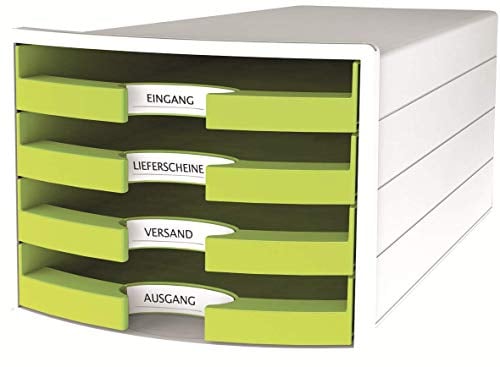 HAN Schubladenbox, Weiß/Lemon, 4 Schubladen, 1013-50