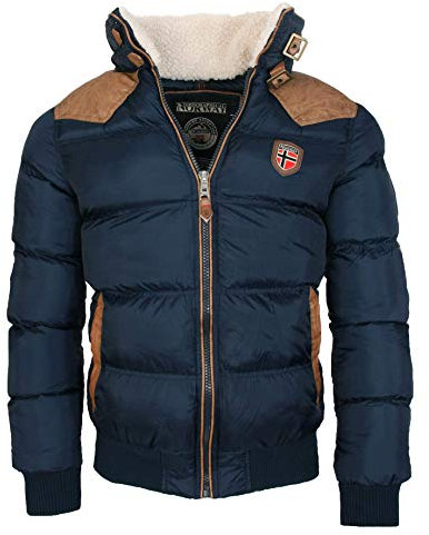 Geographical Norway Veste d'hiver Chaude Designer Hommes Hiver Veste Matelassée - Marine, GR.XXL/GR.2XL