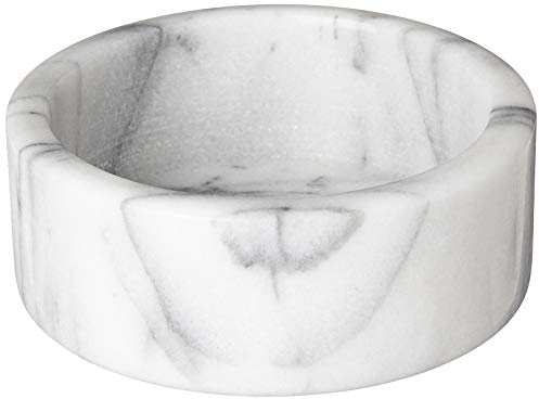 Fox Run 48758 Marble Wine Bottle Stand and Coaster, White