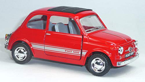 FIAT 500 Nuova Modellauto ca. 12cm = 1:24 rot/geschlossen