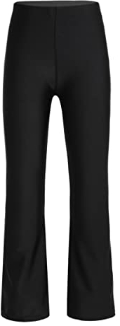 Alvivi Kinder Mädchen Hose Sport Leggings Schlaghose Elastische Glocken Hose Hippie Hose Latein Tanzhose Schwarz Pants Schwarz 140