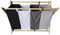 Jago® Wäschesortierer - Faltbar, 4 Fächer aus Stoff, aus Holz, Vierfarbig, ca. 172 l Volumen, Größe (L/B/H): 98,5/40/72 cm - Wäschekorb, Wäschebox, Wäschesammler