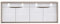 FORTE Saint Tropez Kommode mit 4 Türen, 2 Schubkästn, Holzwerkstoff, Weiß Glanz kombiniert mit Sandeiche, 52,7 x 227,1 x 84,4 cm