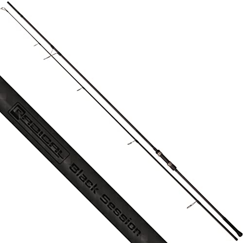 Radical Premium Karpfenrute Black Session Angelrute Karpfen-Angeln Profigerät, Schwarz, 3,90 m