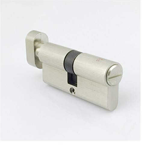 SchließZylinder,Zylinderschloss Messing Türverriegelungsraum WC 70 80mm Zylinderschloss Fitting Sperre Hardware Schloss Badezimmer Zylinder Keine Taste (Color : 70MM)