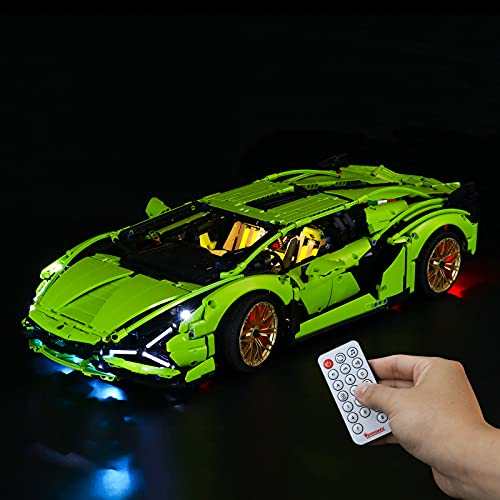 BRIKSMAX Led Beleuchtungsset für Lego Technic Lamborghini Sián FKP 37 - Compatible with Lego 42115 Bausteinen Modell - Ohne Lego Set